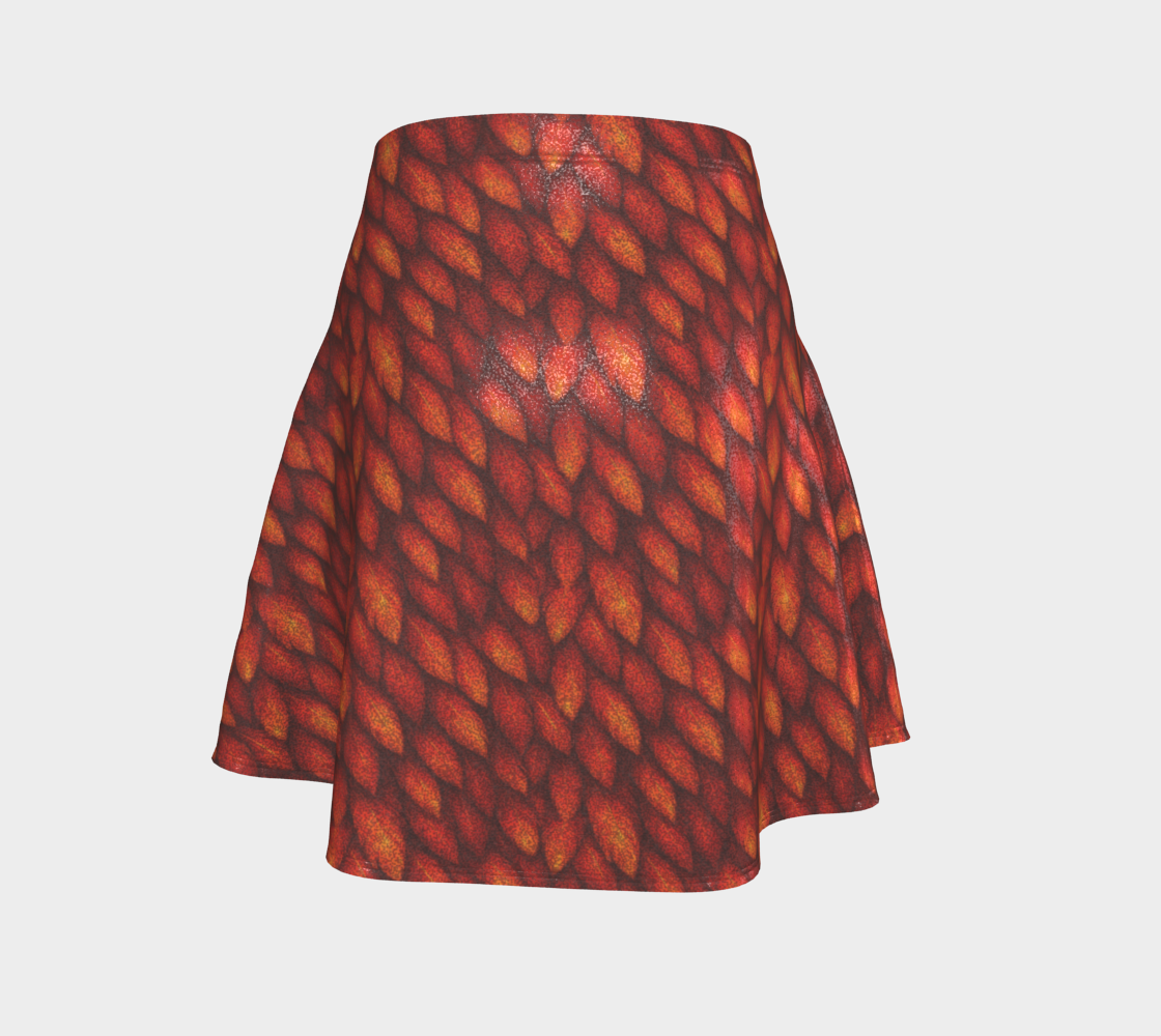 Phoenix Fire Feathers Flare Skirt