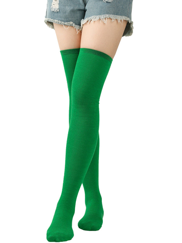Over Knee Bias Striped Socks