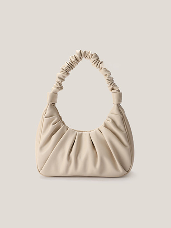 Underarm Cloud Pleat Baguette Messenger Shoulder Bag