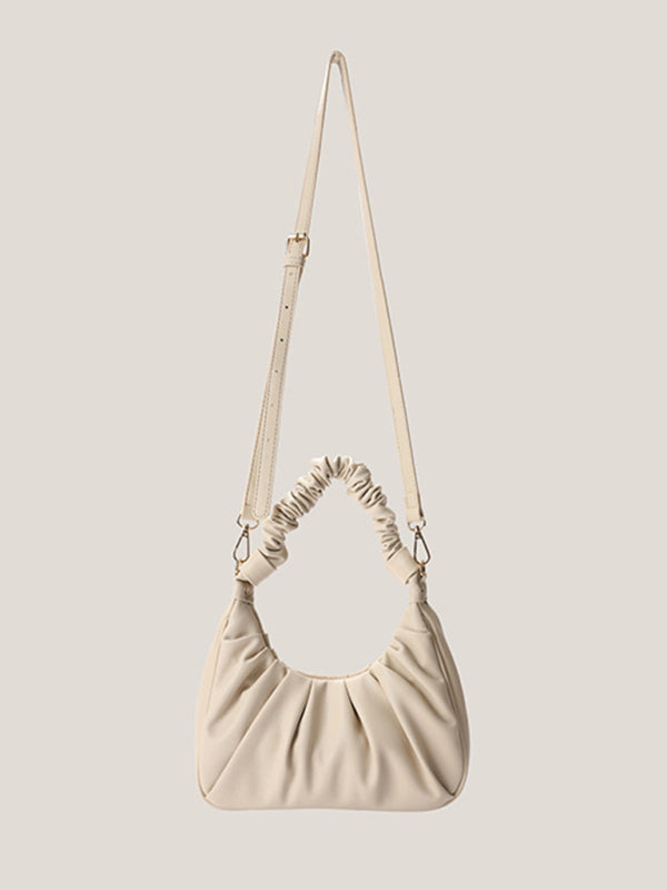 Underarm Cloud Pleat Baguette Messenger Shoulder Bag