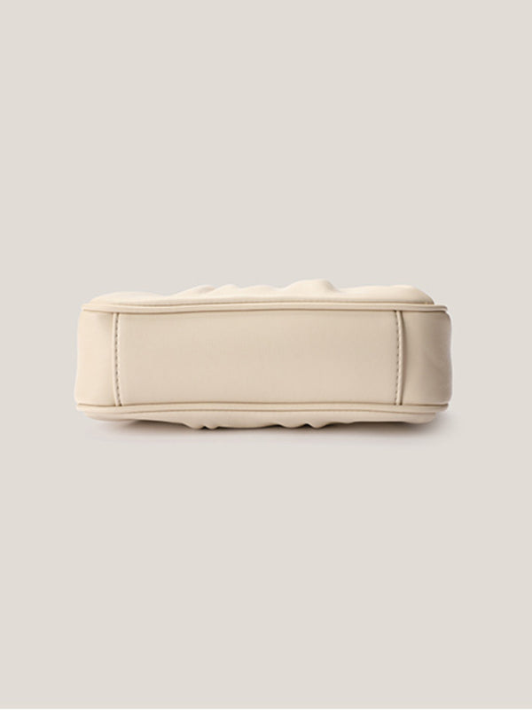 Underarm Cloud Pleat Baguette Messenger Shoulder Bag