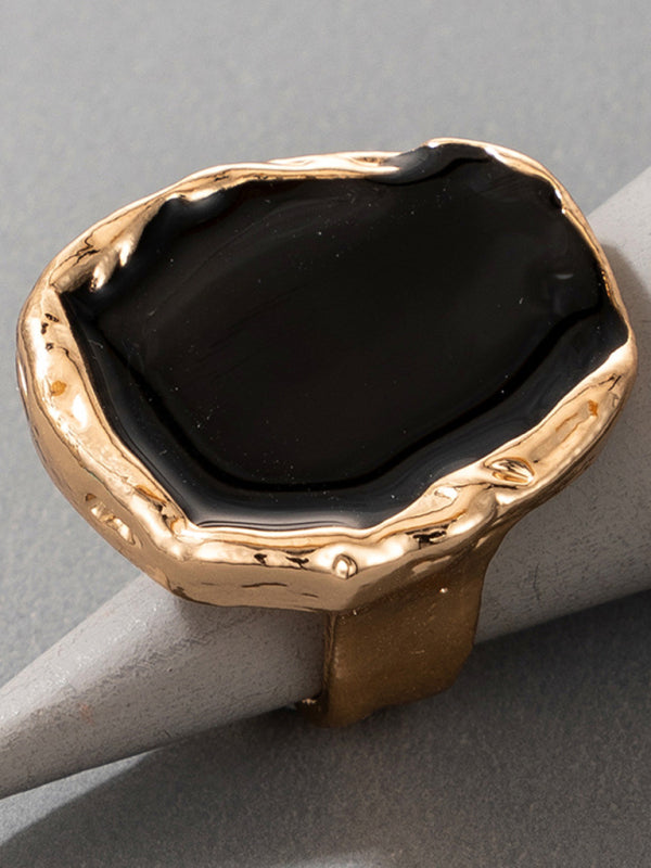 Rough Forged Silver and Gold Opulent Dress Rings