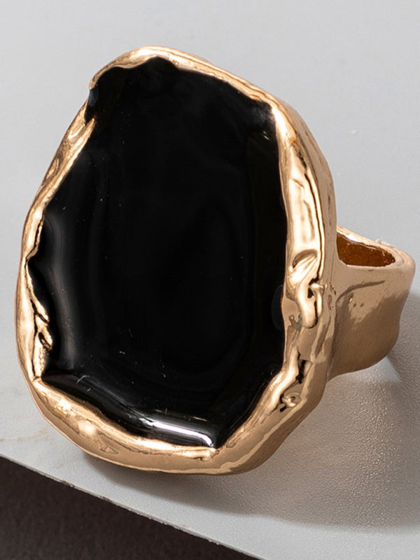 Rough Forged Silver and Gold Opulent Dress Rings