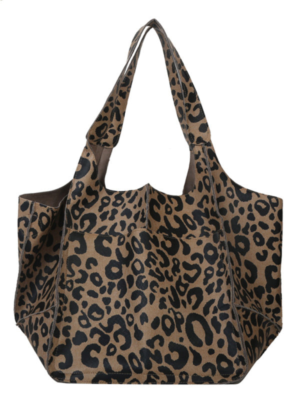 Soft Leather Style One Shoulder Tote Bag