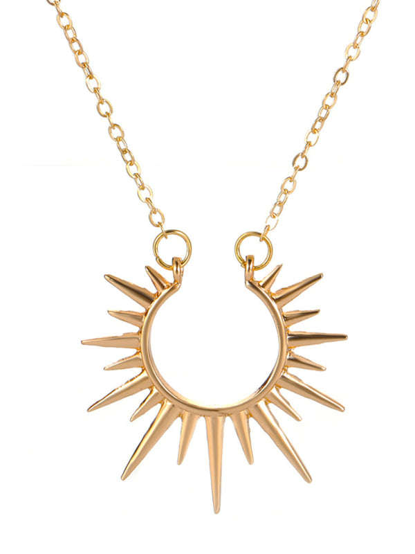 Necklace Sunflower Pendant Retro Metal Clavicle Chain Jewelry