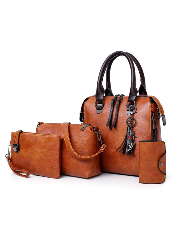 Messenger Bag Four-Piece Set Retro Mother-in-Chief Handbag