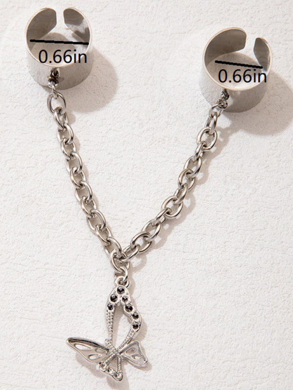 Ring Set Exaggerated Personality Chain Temperament Combination Jewelry