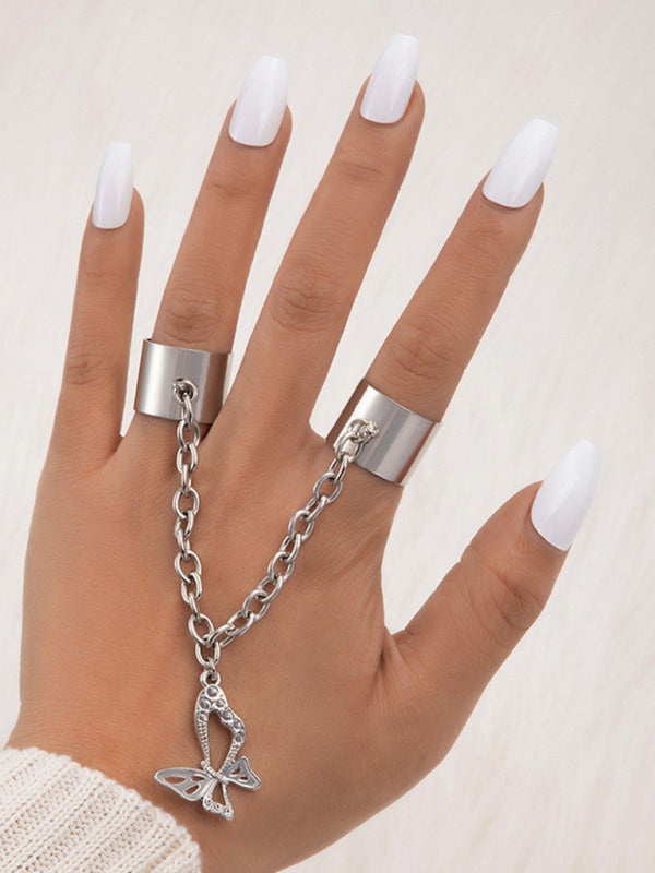 Ring Set Exaggerated Personality Chain Temperament Combination Jewelry