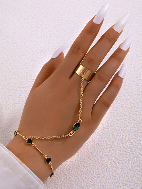 Ring Set Exaggerated Personality Chain Temperament Combination Jewelry