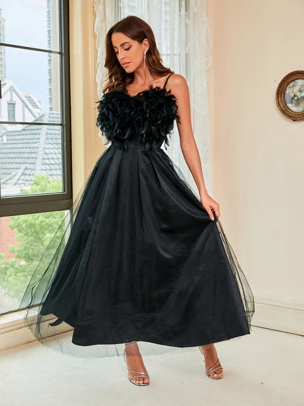 Cocktail Feather Fairy Tule Dress