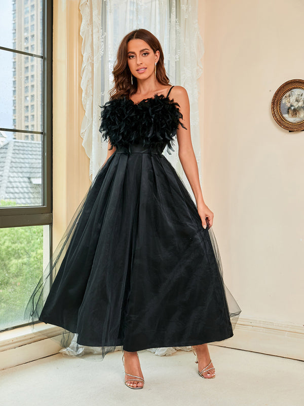 Cocktail Feather Fairy Tule Dress