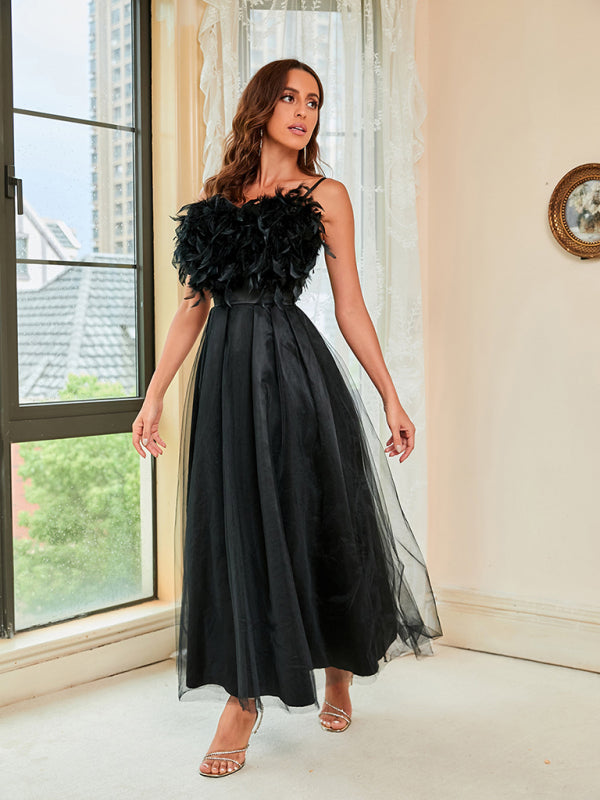 Cocktail Feather Fairy Tule Dress