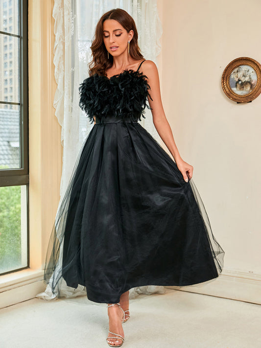 Cocktail Feather Fairy Tule Dress