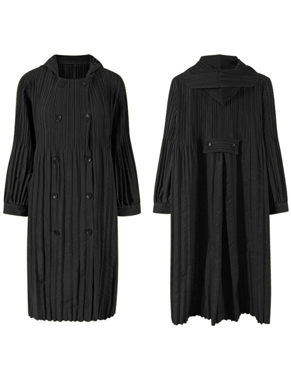 Convent Double Breasted Button Pleated Dress