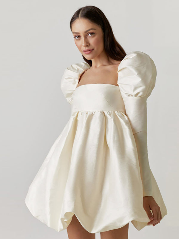 Marshmallow Princess Bubble Puff Dress