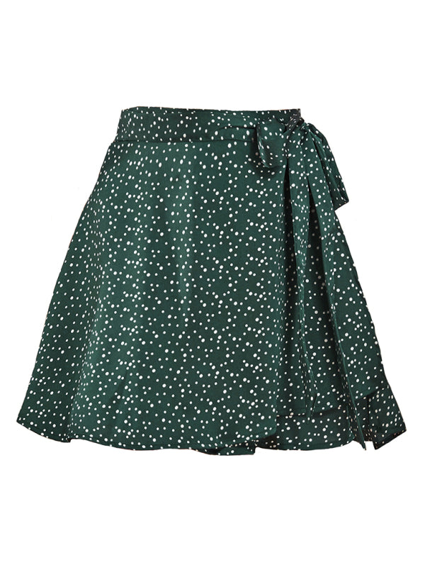 Satin Wrap Mini Skirt