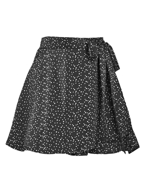 Satin Wrap Mini Skirt