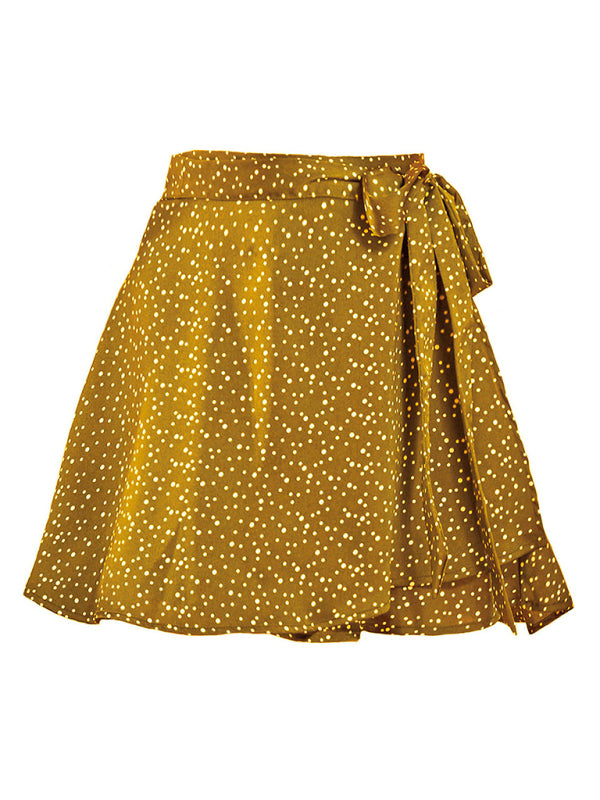 Satin Wrap Mini Skirt