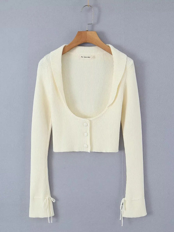 Preppy Cardigan Top and Mini Knitted Set