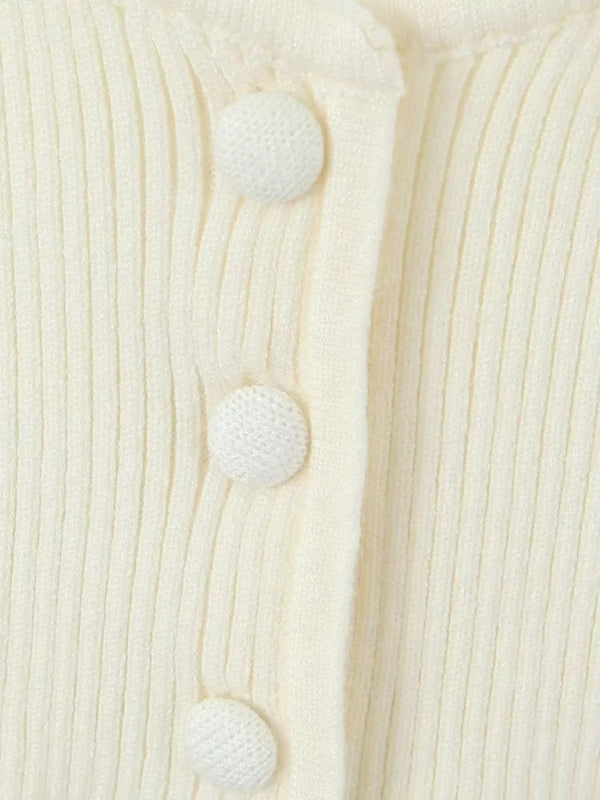 Preppy Cardigan Top and Mini Knitted Set