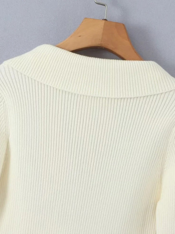 Preppy Cardigan Top and Mini Knitted Set