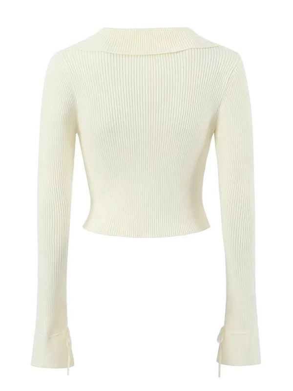 Preppy Cardigan Top and Mini Knitted Set
