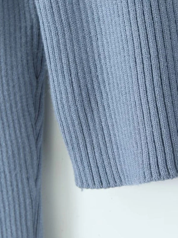 Preppy Cardigan Top and Mini Knitted Set