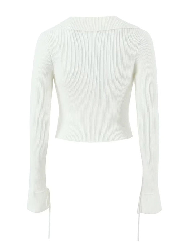 Preppy Cardigan Top and Mini Knitted Set