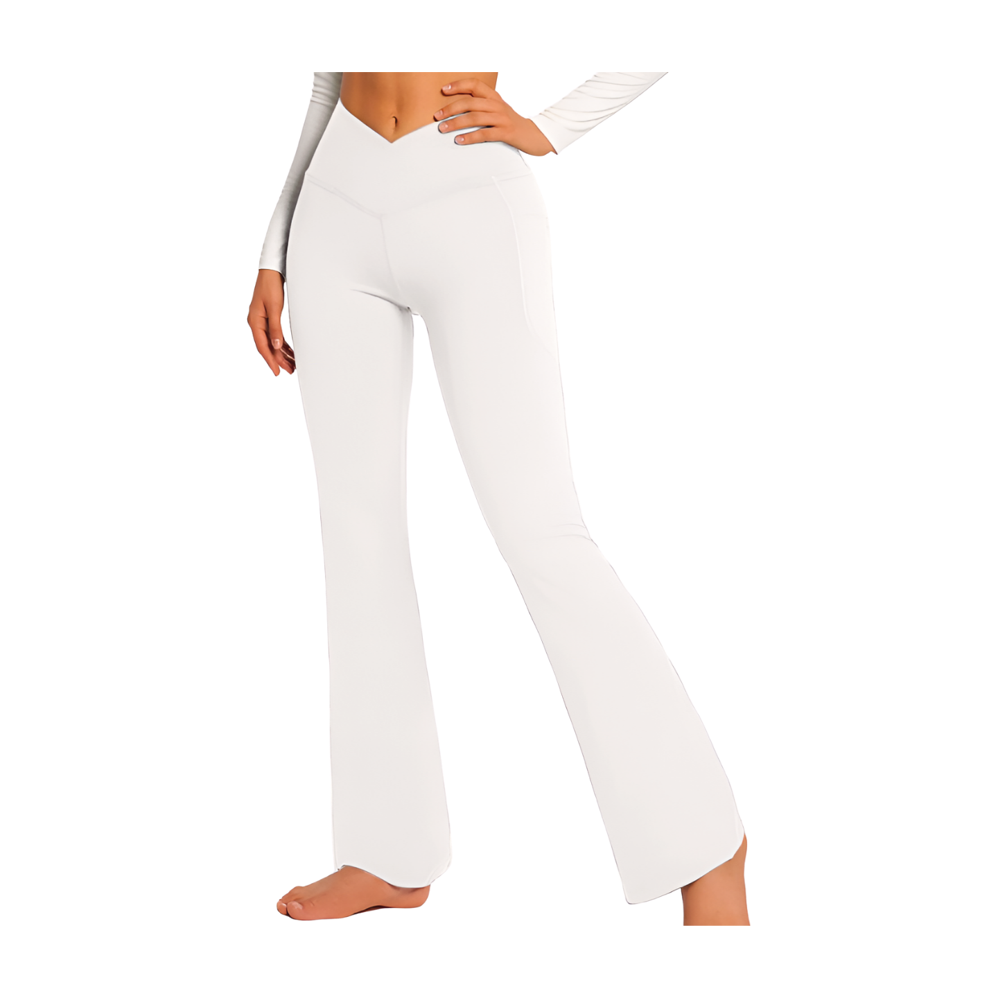 Leggings Flares Full Length Pocket Waist Pants