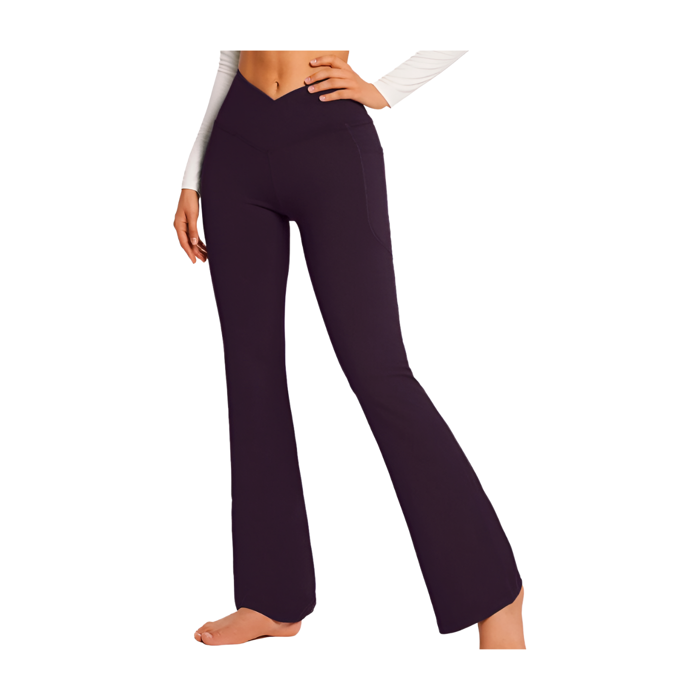 Leggings Flares Full Length Pocket Waist Pants