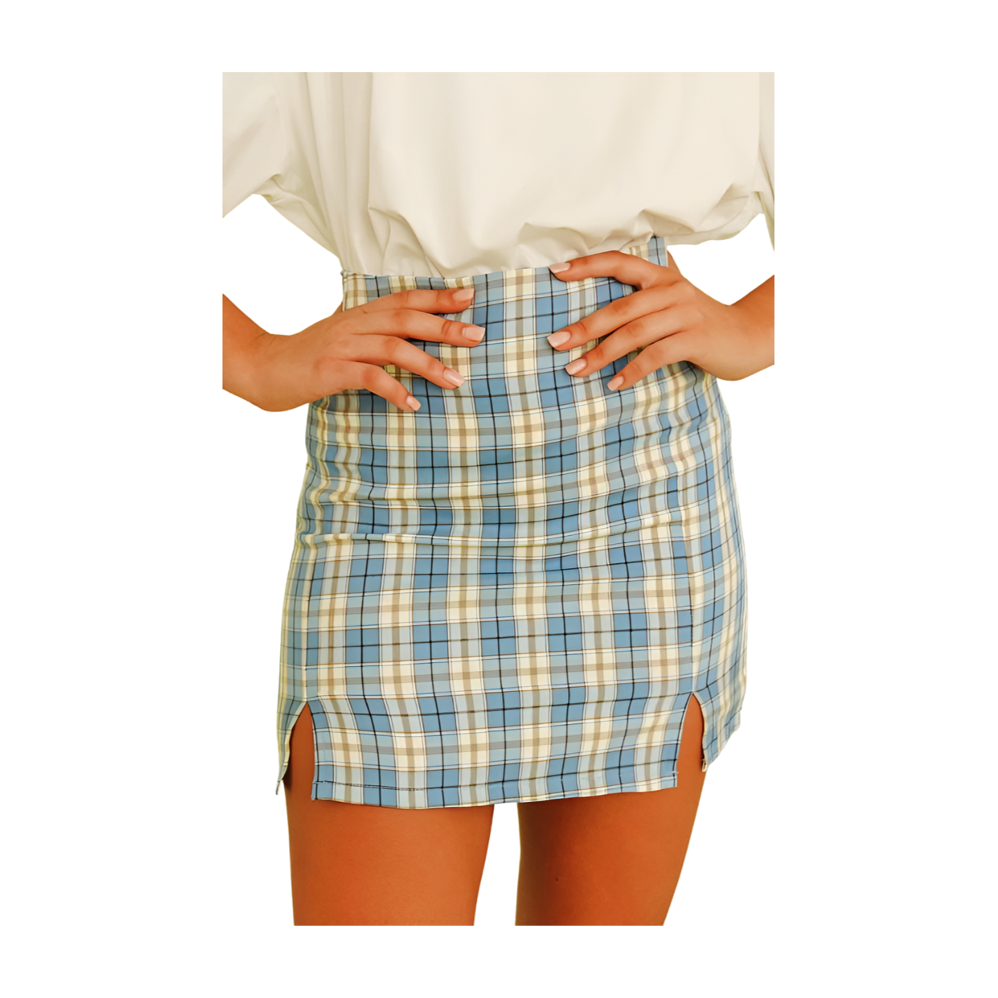 Tartan Pencil Mini Skirts