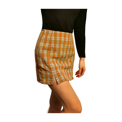 Tartan Pencil Mini Skirts