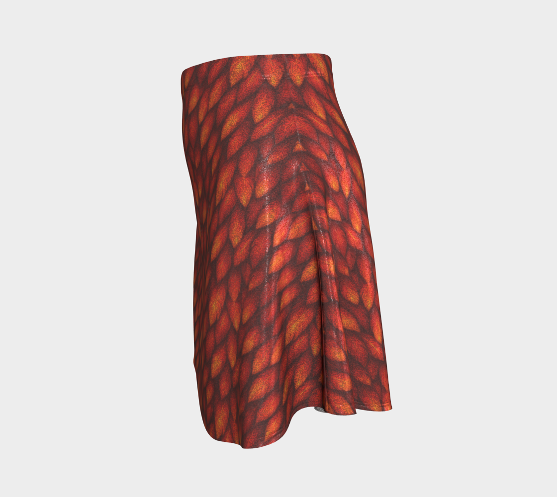 Phoenix Fire Feathers Flare Skirt