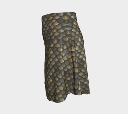 Gold Fish Flare Skirt