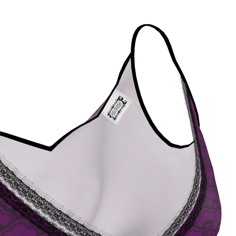 Wallpaper - Cami V-Neck With Lace Trim Deep Purple