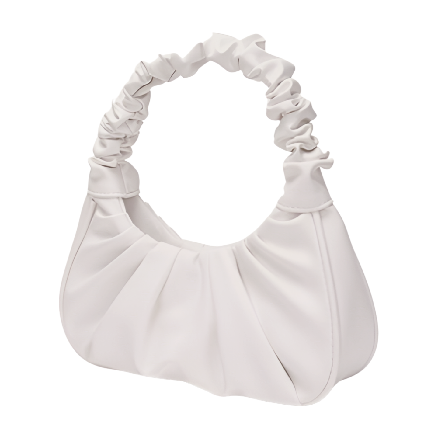 Underarm Cloud Pleat Baguette Messenger Shoulder Bag