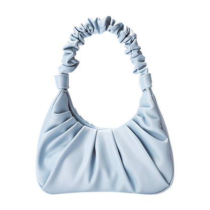 Underarm Cloud Pleat Baguette Messenger Shoulder Bag