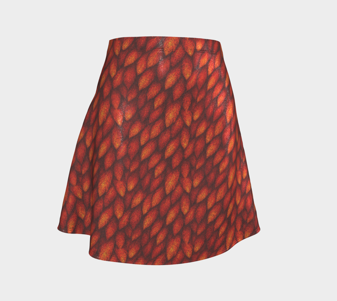 Phoenix Fire Feathers Flare Skirt