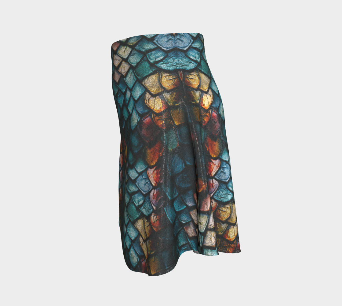 Glitter Dragon 01 Flare Skirt