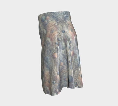 Moonstone Dream Marble Glitter Flare Skirt