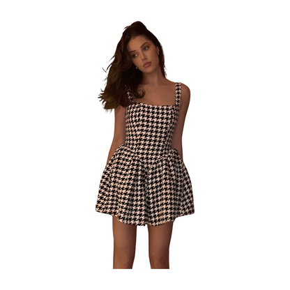 Houndstooth Fairy Corset Bodice Dress