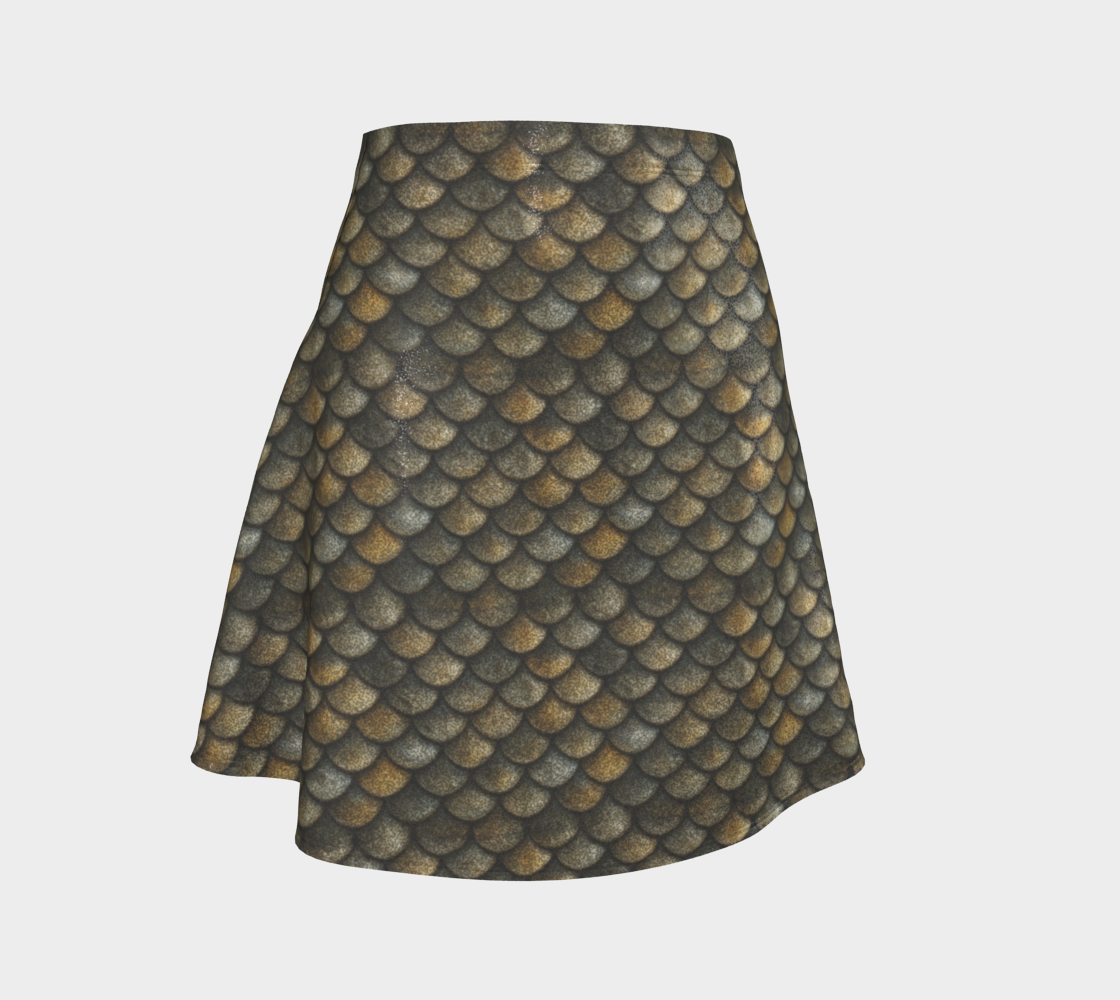 Gold Fish Flare Skirt
