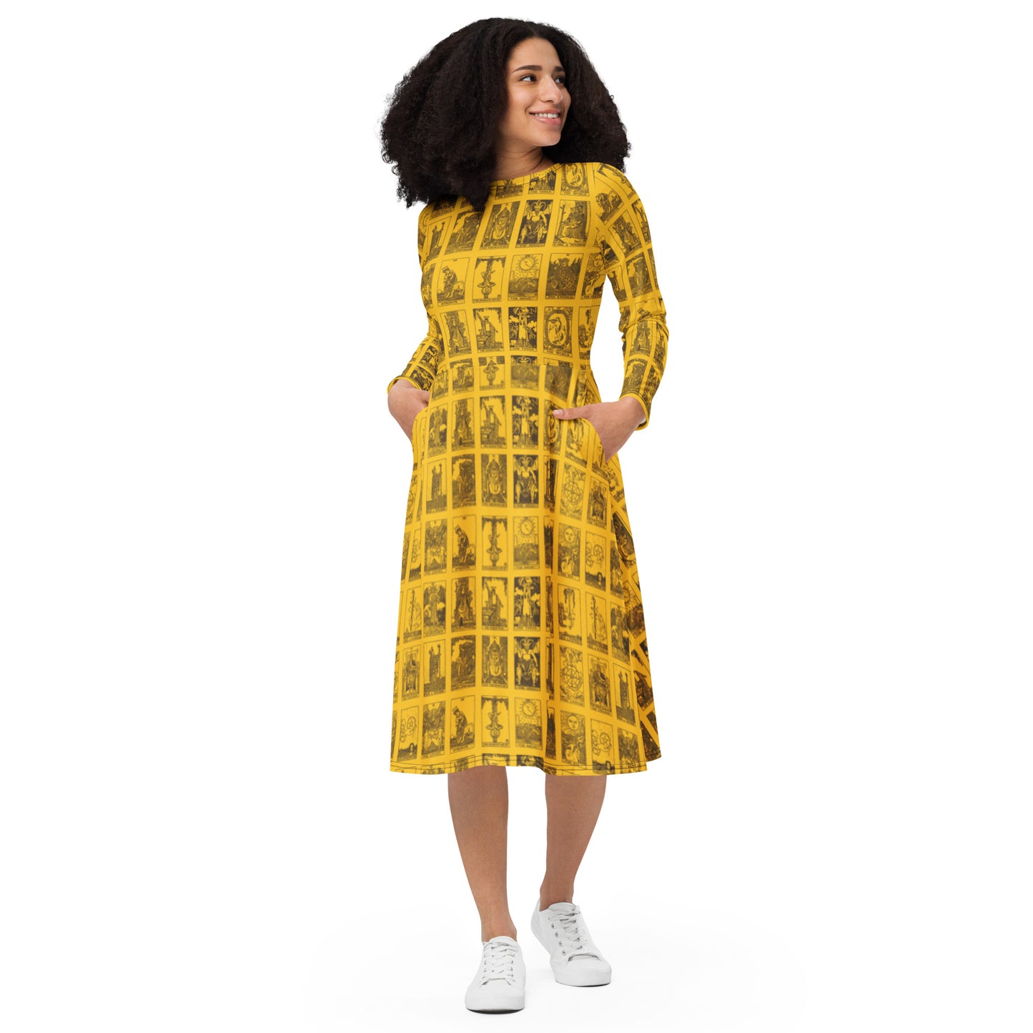 ARCANA long sleeve midi dress