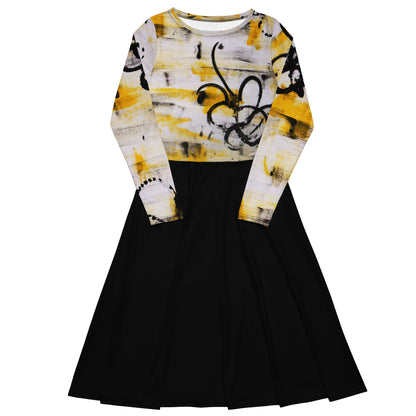 BUZZZ Long Sleeve Midi Dress