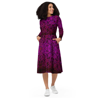 PERSEPHONE Long Sleeve Midi Dress