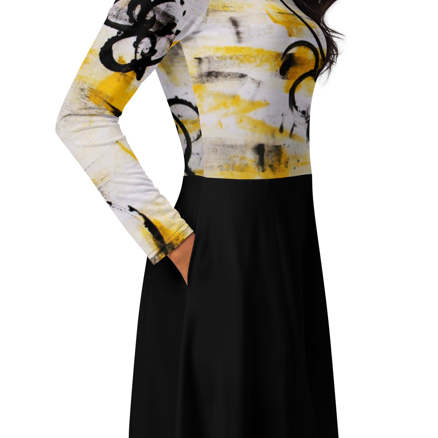 BUZZZ Long Sleeve Midi Dress