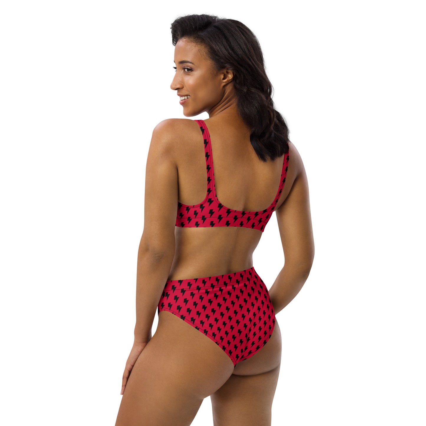 LIGHTNING BOLTS Recycled High-Waisted Bikini