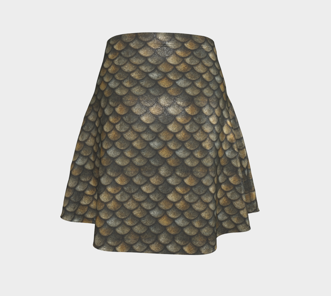 Gold Fish Flare Skirt