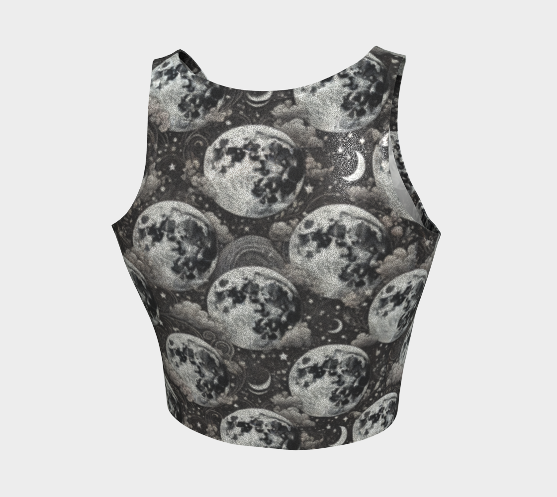 MOON PHASES Glitter Athletic Crop Top