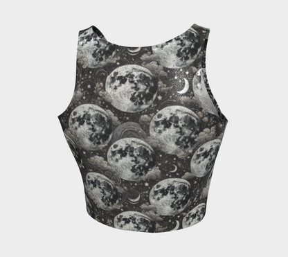 MOON PHASES Glitter Athletic Crop Top
